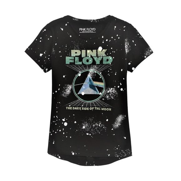 Pink Floyd Dark Side of the Moon Splater Official T-Shirt M L XL Girls 7-16 NWT - Picture 1 of 2
